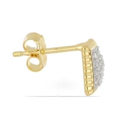 BUY 14K GOLD NATURAL WHITE DIAMOND GEMSTONE CLUSTER EARRINGS